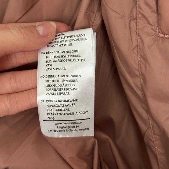 Five Seasons Small Mauve Pink Lightweight Packable Jacket Hooded - Picture 10 of 12